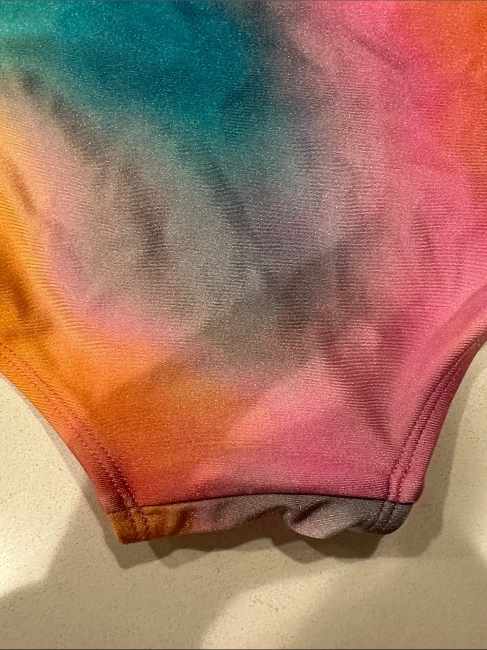 Cat & Jack Pink Multi Rainbow Tie-Dye Girls Bikini Set